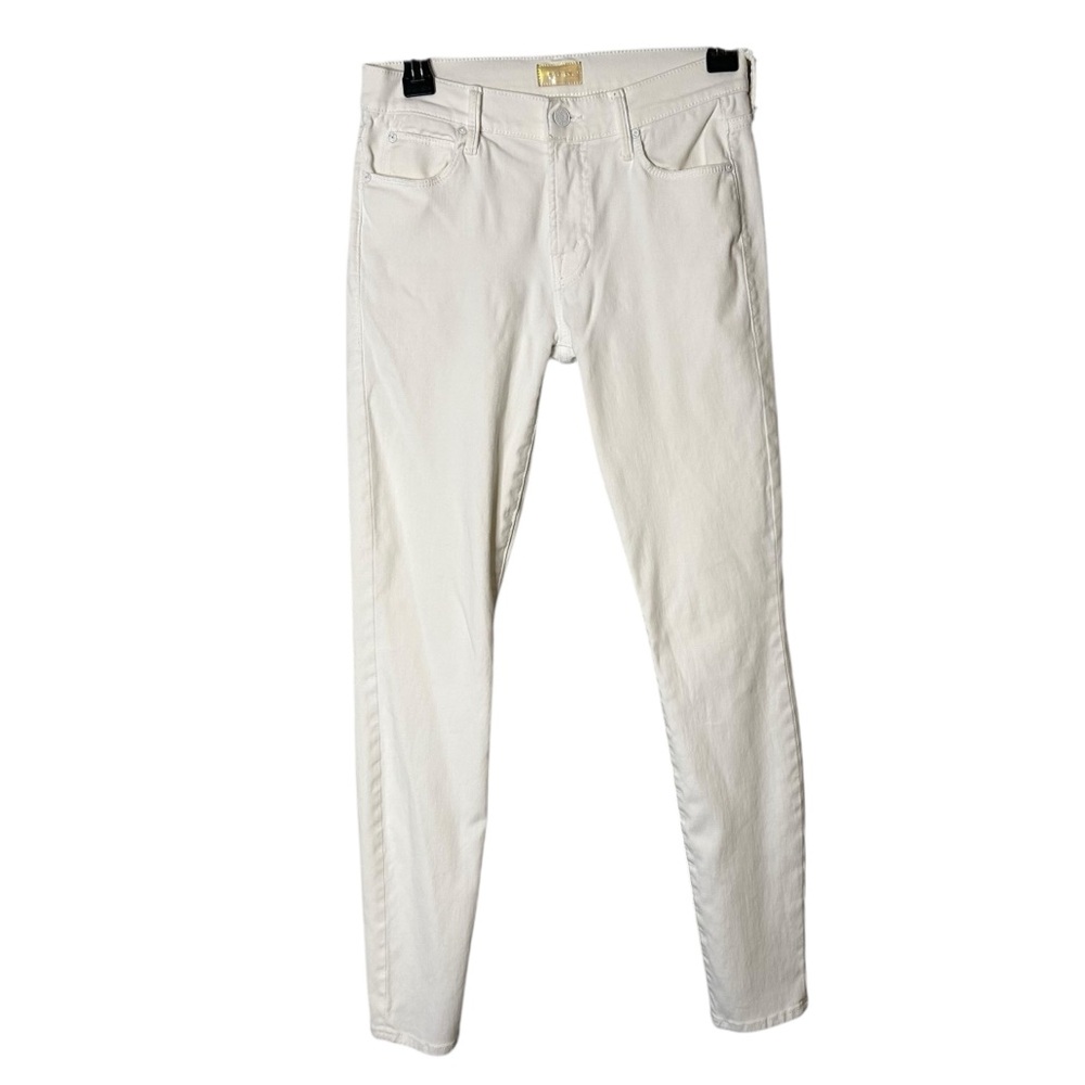 MOTHER The Charmer High Rise Skinny Jeans Glass Slipper White Size 25 - Picture 2 of 16